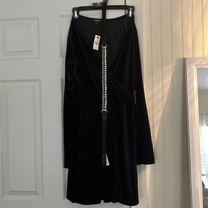 Express velvet long sleeve dress